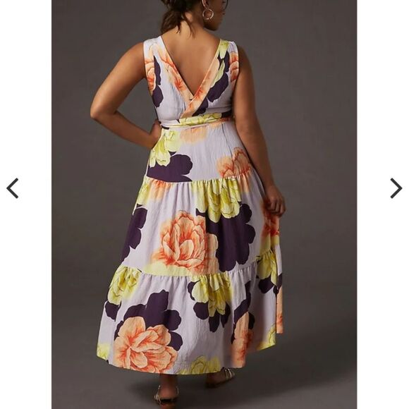 Maeve Floral Maxi Dress - Orange, Purple, Yellow - Picture 3 of 13